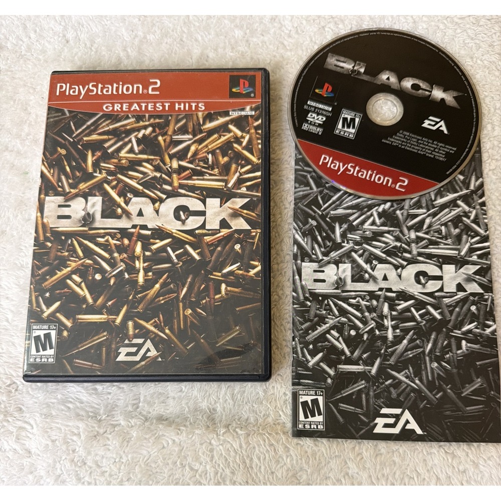 Black (PS2) Playstation 2 Complete CIB Matiure Greatest Hits